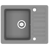 Granite Kitchen Sink Single Basin Grey 142953
