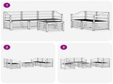 Outdoor Sofa Set 6 pcs White Solid Acacia Wood 3391409