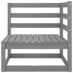 ZNTS 4 Piece Garden Lounge Set Grey Solid Pinewood 3075326