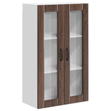 Wall Glass Cabinet LUCCA Brown Oak 60 x 31 x 100 cm 885182