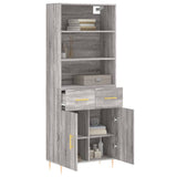 Highboard Grey Sonoma 69.5x34x180 cm Engineered Wood 3200511