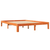 Bookcase Bed without Mattress Wax Brown 135x190 cm Solid Wood Pine 3324399