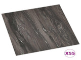 Flooring Planks 55 pcs Dark Grey 5.11 m PVC 42046338