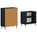 2 Piece Bathroom Cabinet Set HAARLEM Black Engineered Wood 3417613