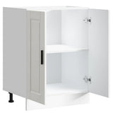 Kitchen Base Cabinet Porto High Gloss White Engineered Wood 853919