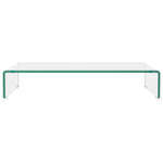 ZNTS TV Stand/Monitor Riser Glass Clear 70x30x13 cm 244128