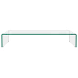 ZNTS TV Stand/Monitor Riser Glass Clear 70x30x13 cm 244128