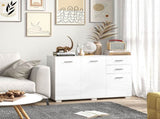 Sideboard, Modern Storage Cabinet with 2 Drawers, 3 Doors and Adjustable Shelves, Kitchen Cabinet T3398P330502