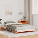 Bed Frame Wax Brown 90 x 190 cm Solid Pine Wood 873096