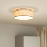 Ceiling Lamp with Spotlights Taupe 38 x 38 x 13.5 cm Fabric 42001217