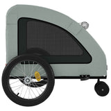 Pet Bike Trailer Grey Oxford Fabric and Iron 93986