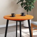 Table Top Round Wax Brown 70x2.5 cm Solid Wood Pine 847128