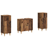 2 Piece Bathroom Cabinet Set ALKMAAR Old Wood Engineered Wood 3417997