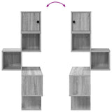 Wall Corner Shelf Grey Sonoma 48 x 48 x 120 cm Engineered Wood 8012233