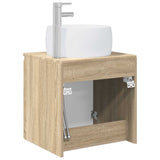 Wall-Mounted Sink Vanity Sonoma Oak 49.5 x 44.5 x 66 cm 890454