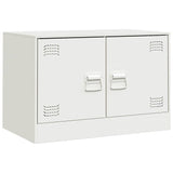 TV Cabinets 2 pcs White 67x39x44 cm Steel 841642