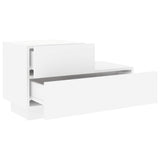 Bedside Cabinet with LED Lights White 70x36x40.5 cm 836777