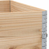 Pallet Collars 2 pcs 100x100 cm Solid Wood Pine 4010289
