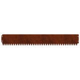 Lawn Edging 10 pcs 103 x 15 cm Steel Rusty 8008466