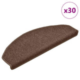 Stair Mats 30 pcs 65x24x4 cm Brown Half Round Large 3365760