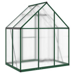 ZNTS Greenhouse with Base Frame Green 169x114x195 cm Aluminium 4005823