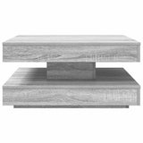 Coffee Table 360-Degree Rotatable Grey Sonoma 70x70x34.5 cm 858484