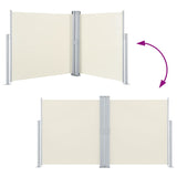 Retractable Side Awning Cream 140x1000 cm 48485