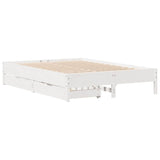 Bed Frame without Mattress White 120x190 cm Small Double Solid Wood Pine 3301729