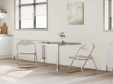 Folding Chair 2 pcs Sand 48 x 43.5 x 81 cm Faux Leather 42029059