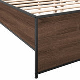 Bed Frame without Mattress Brown Oak 150x200 cm King Size 3279886