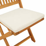 Folding Chair 4 pcs White 49 x 57.5 x 92cm Solid Acacia wood 3329121