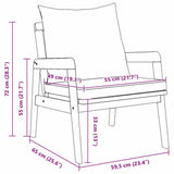 Garden Chair with Cushion 2 pcs Oil Natural Solid Acacia Wood 4106455