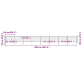 Garden Fence with Spear Top Steel 1426x120 cm Black 277627