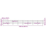Garden Fence Steel Sturdy Rectangular Modern 277627