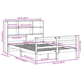 ZNTS Bookcase Bed without Mattress 120x200 cm Solid Wood Pine 3321897