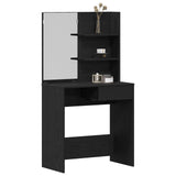 ZNTS Black Oak Dressing Table with Mirror - 74.5 x 40 x 141 cm 862782