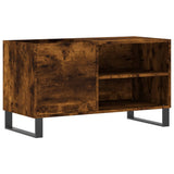 Record Cabinet Smoked Oak 85x38x48 cm Engineered Wood 831713
