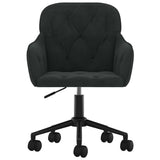 Office Chair Height Adjustable Black 56 x 61.5 x 72 cm Velvet 42025224