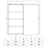 Sliding Door 102.5 x 205 cm Tempered Glass and Aluminium 42054107