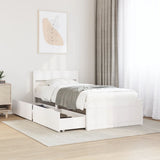 Bed Frame without Mattress White 100x200 cm Solid Wood Pine 846790