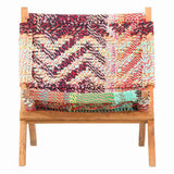 Folding Chindi Chair Multicolours Fabric 286608