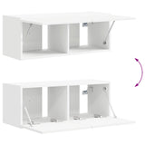 TV Cabinet Set Wall-mounted 3 pcs White Engineered Wood 3409015