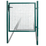 Single Door Fence Gate 100x100 cm Powder-Coated Steel 142030