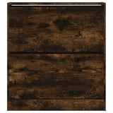 Shoe Cabinet Smoked Oak 80x21x87.5 cm Engineered Wood 839921