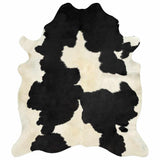 Real Cowhide Rug Black and White 180x220 cm 376702