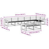 Outdoor Sofa Set 8 pcs White 410 x 172.5 x 73 cm 3386623