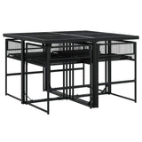 Garden Dining Set Black 3295033