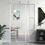 Sliding Door White 102.5x205 cm Tempered Glass and Aluminium 155218