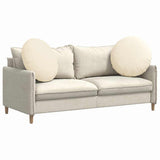 Seat Cushions 2 pcs Cream 80 cm Corduroy Fabric 42014262