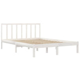 Bed Frame without Mattress White Solid Wood Pine 120x190 cm Small Double 3105107